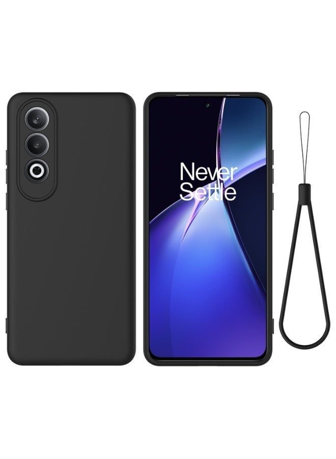 غطاء OnePlus Nord CE4، غطاء خلفي من مادة TPU بنسيج مصقول من ألياف الكربون لحماية كاملة لهاتف OnePlus Nord CE4 - أسود