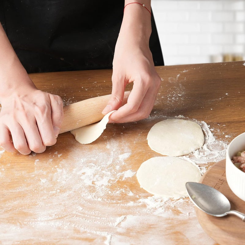 VINMEN French Rolling Pin for Baking  AMPSEVEN Wooden Rolling Pin Dough Roller for Pizza Fondant Pasta Dumpling tortillas 20cm79inch - Image 4