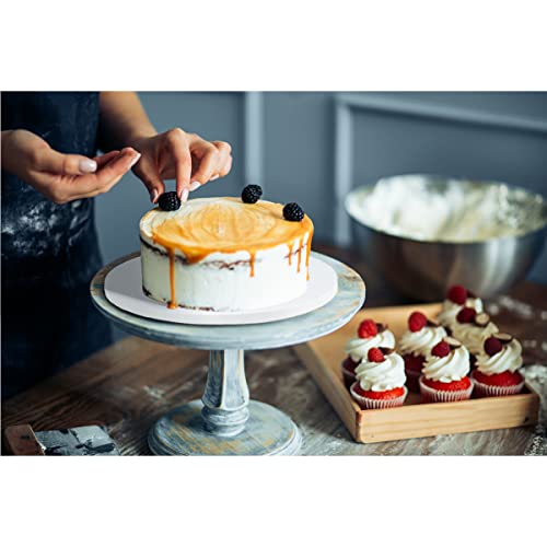 Losris White Cake Drums Round 12 Inch Cake Boards with 1/2-Inch Thick Smooth Edges for multi tiered Birthday Wedding Party Cakes Drum Board - Image 4