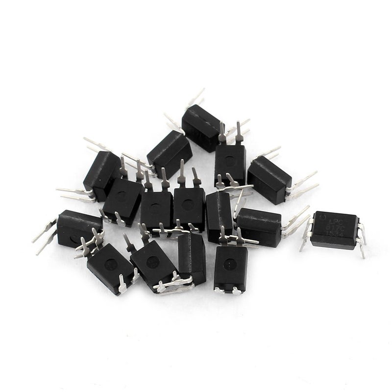 16 Pcs Fixed Resistors LPC817C Hex Inverter IC 4 Pins 2.54mm Pitch DIP SMT Black Resistor Chip Arrays Silver Tone Replacement resistor - Image 1