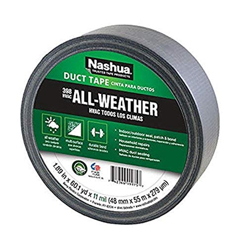 Nashua 398 Polyethylene Coated Cloth Professional Grade 1891354 Duct Tape 55 m Length 48 mm Width Silver