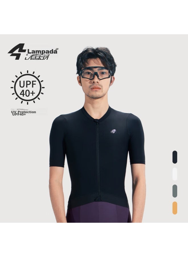 Lampada Lanpada Sun Protection Cycling Short-sleeve Shirt For Men, Spring And Summer, Moisture-wicking, High-elasticity, For Road Bikes And Mountain Bikes, White, Size L - Image 3