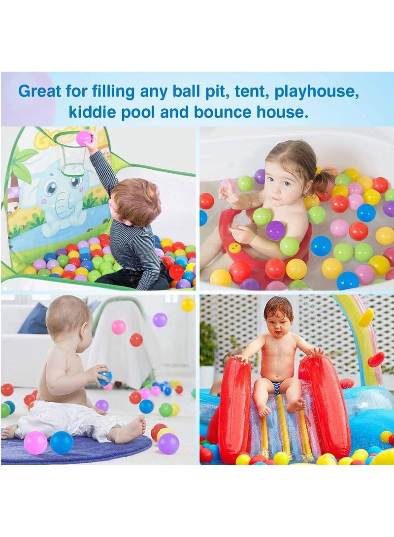 5.5Cm 50Pcs Soft Plastic Kids Play Ball Ocean Ball Colorful Ball Fun Ball Kids Ball Swim Pit Toy Ball Tent Toddler Ball Play Balls for Indoor & Outdoor