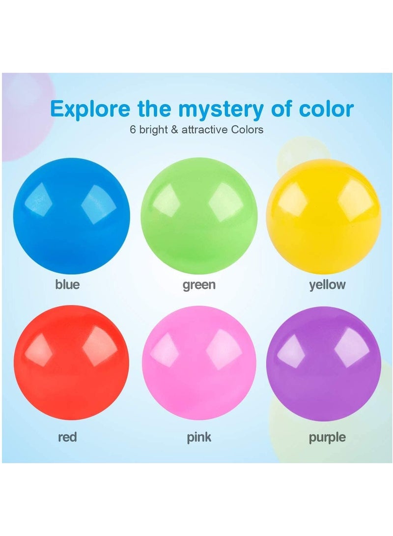 5.5Cm 50Pcs Soft Plastic Kids Play Ball Ocean Ball Colorful Ball Fun Ball Kids Ball Swim Pit Toy Ball Tent Toddler Ball Play Balls for Indoor & Outdoor