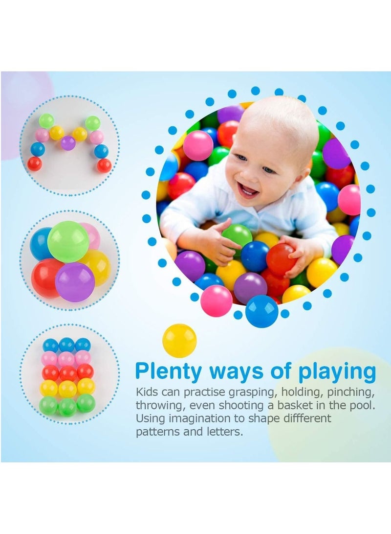 5.5Cm 50Pcs Soft Plastic Kids Play Ball Ocean Ball Colorful Ball Fun Ball Kids Ball Swim Pit Toy Ball Tent Toddler Ball Play Balls for Indoor & Outdoor