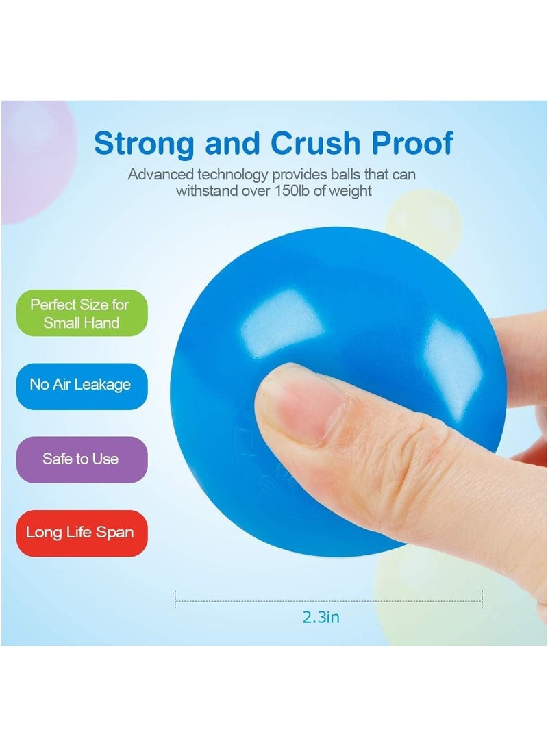 5.5Cm 50Pcs Soft Plastic Kids Play Ball Ocean Ball Colorful Ball Fun Ball Kids Ball Swim Pit Toy Ball Tent Toddler Ball Play Balls for Indoor & Outdoor