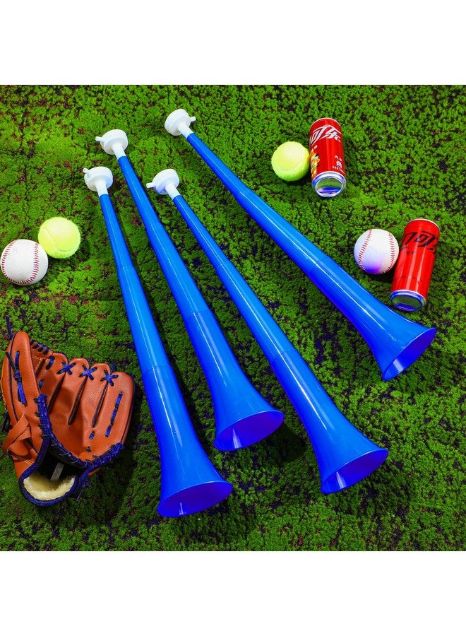 Sosation 4 Pieces Collapsible Stadium Horn 24 Inch Vuvuzela Plastic Trumpet Horn Blow Horn Noisemakers For Sporting Events Graduation Games School Sports Party Supplies Favors Accessories (Blue) - Image 5