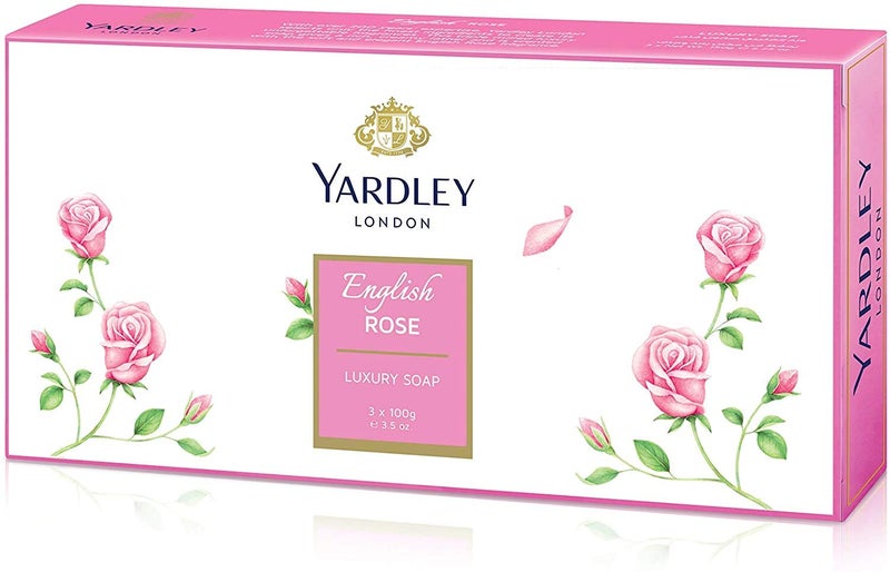 Yardley English Rose Soap 3 Bar Box 100gea bar by Yardley - Image 1