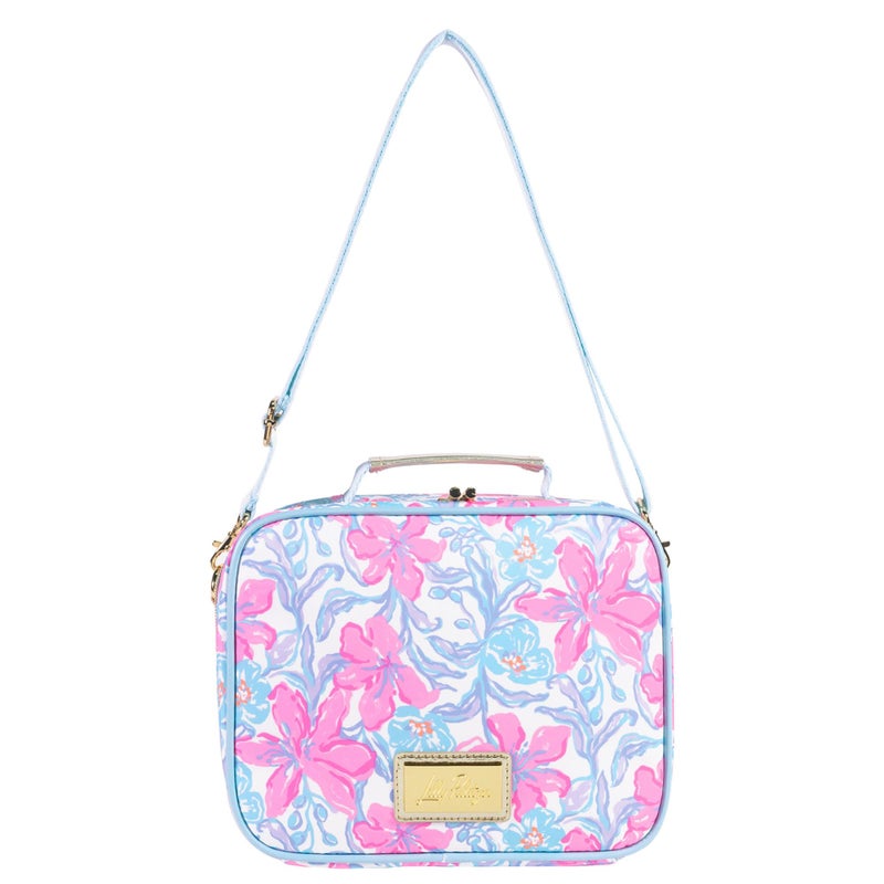 Lilly Pulitzer Insulated Lunch Box for Women, Cute Lunch Cooler Bag with Adjustable/Removable Shoulder Strap (Beachside Haven) - Image 3