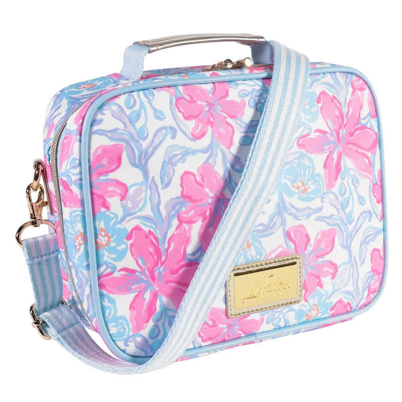 Lilly Pulitzer Insulated Lunch Box for Women, Cute Lunch Cooler Bag with Adjustable/Removable Shoulder Strap (Beachside Haven) - Image 2