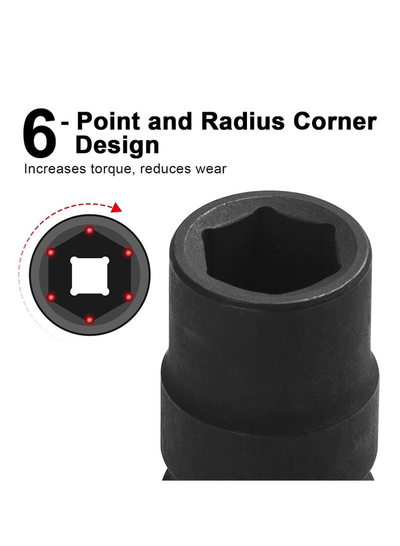 Jetech 3/4" Dr 17mm Deep Impact Socket, Metric 3/4-Inch Drive Deep Impact Socket, Professional Cr-Mo 3/4-Inch Drive 17mm Deep Impact Socket with 6-Point Design - Image 3