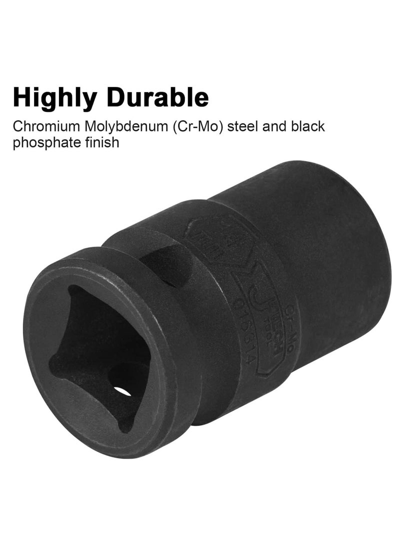 Jetech 3/4" Dr 17mm Deep Impact Socket, Metric 3/4-Inch Drive Deep Impact Socket, Professional Cr-Mo 3/4-Inch Drive 17mm Deep Impact Socket with 6-Point Design - Image 4
