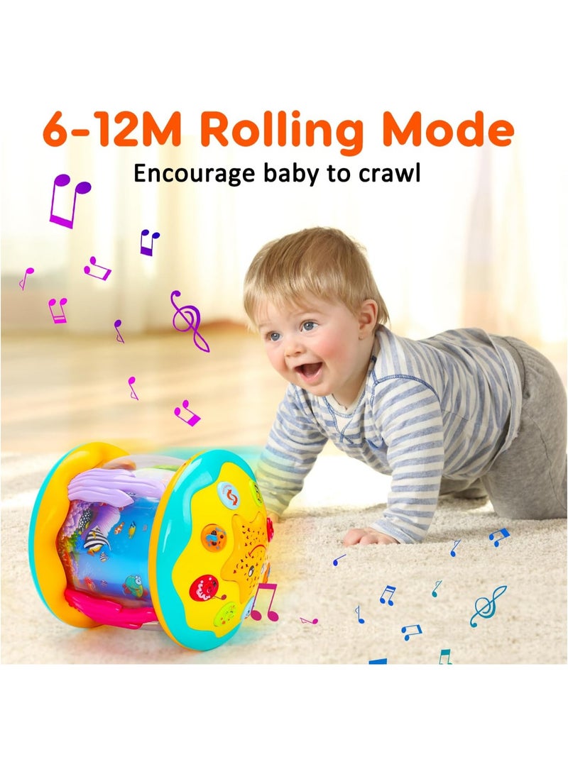 Baby Toys 6 to 12 Months 4 in 1 Musical Projector Rotating Tummy Time Learning Light Up Infant Baby Toys 0-3 3-6 9 12-18 Month Babies Toddlers 1 2 3 Year Old Boy Girl Kid Easter Gifts for Baby - Image 3