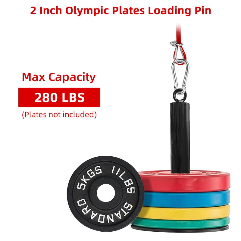 LFJ LAT Pull Down and Lift Weight Pulley System Cable Machine Pulley Attachment for Triceps Pull Down, Biceps Curl, Back, Forearm, Shoulder Home Gym Equipment (Red Set with Aluminum Alloy Pulley) - Image 4