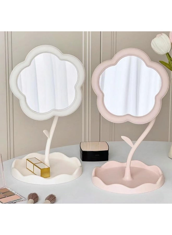 دوغي مرآة مكياج على شكل زهرة لمكتب ومرايا للغرفة النوم، غرفة المعيشة وديكور الغرف ذات المساحات الصغيرة - Image 5