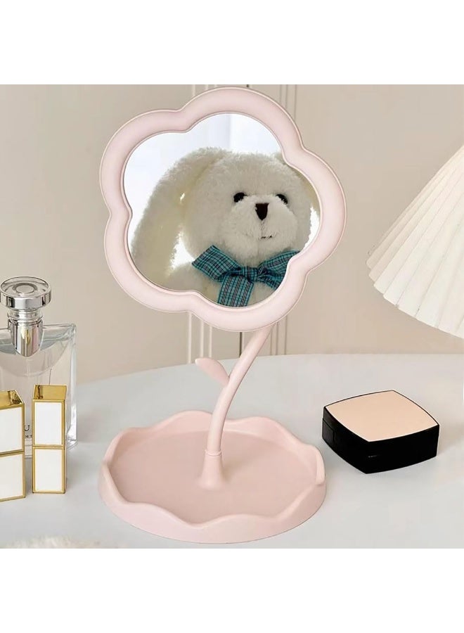 دوغي مرآة مكياج على شكل زهرة لمكتب ومرايا للغرفة النوم، غرفة المعيشة وديكور الغرف ذات المساحات الصغيرة - Image 2
