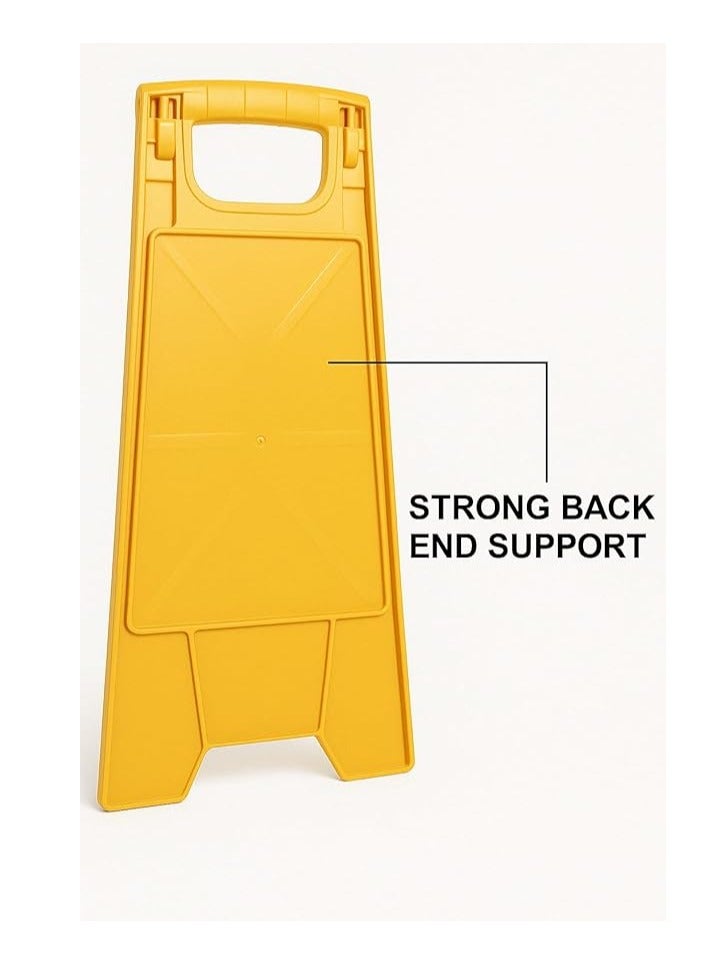 Duravel Duravel Two-Sided Fold-Out No Parking Signs, Portable Outdoor Folding Floor Sign Yellow, Self Standing & Easy to Read Plastic  - Image 3