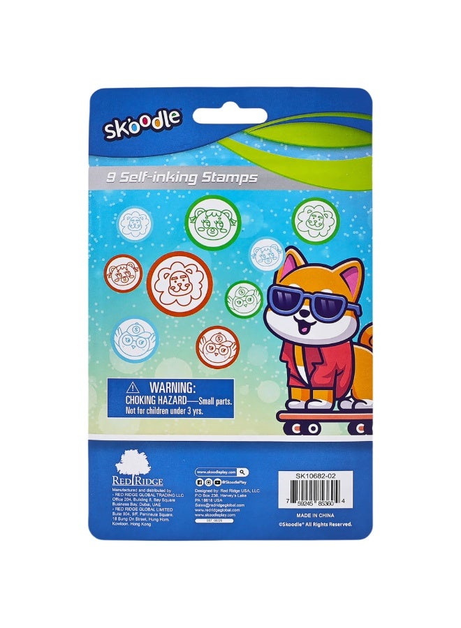 SKOODLE Self Inking Stamps Kit | Stamps for Art & Craft Activity | Party Favor Fun | Age 3+ - Image 2