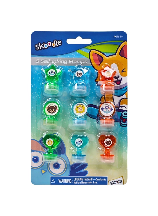 SKOODLE Self Inking Stamps Kit | Stamps for Art & Craft Activity | Party Favor Fun | Age 3+ - Image 1
