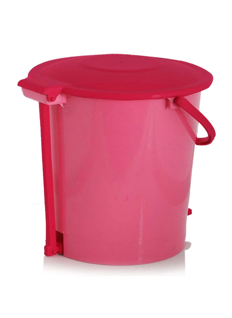 Kuber Industries Kuber Industries 4 Pieces Ultra Plastic Garbage Waste Dustbin for Home Office with Handle 5 Liters PinkKUBMART3021  - Image 4