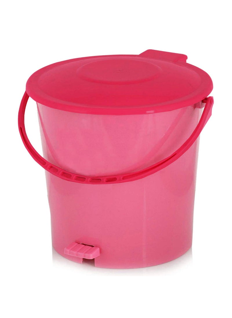 Kuber Industries Kuber Industries 4 Pieces Ultra Plastic Garbage Waste Dustbin for Home Office with Handle 5 Liters PinkKUBMART3021  - Image 5