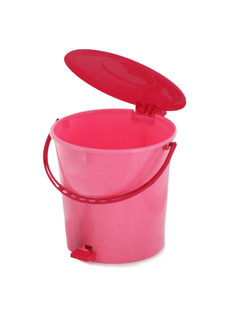 Kuber Industries Kuber Industries 4 Pieces Ultra Plastic Garbage Waste Dustbin for Home Office with Handle 5 Liters PinkKUBMART3021  - Image 3