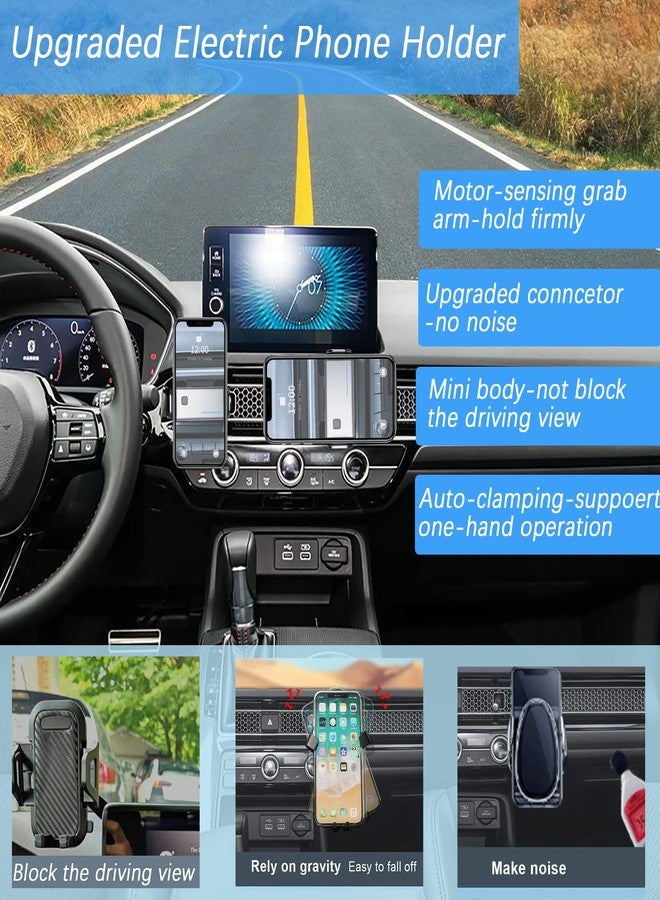 Zchan Car Phone Holder Fit for Honda Civic 2025-2022(NOT CRV/Accord/HRV) Upgraded Sensor Locked Phone Mount Custom,Auto-Clamping Cradle Free Hands 360 ° Adjustable Car Stand Apply to All Phone. - Image 5