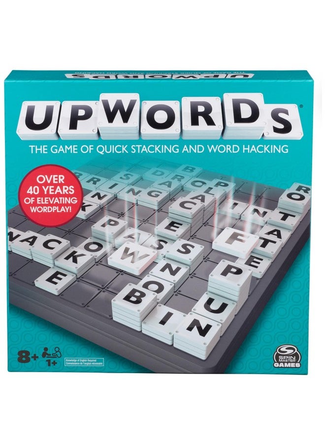 Spin Master Games - Upwords Word Game With Stackable Letter Tiles & Rotating Game Board ; Games For Family Game Night ; Family Games For Adults And Kids Ages 8 And Up - Image 1