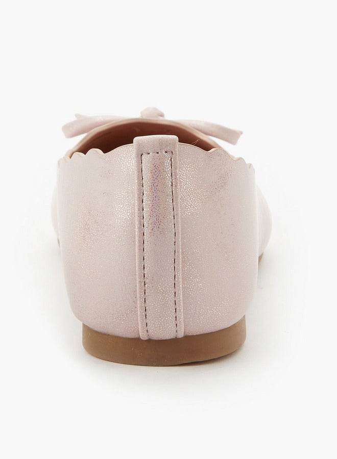 Little Missy Girls Scallop Trim Ballerina Shoes - Image 5