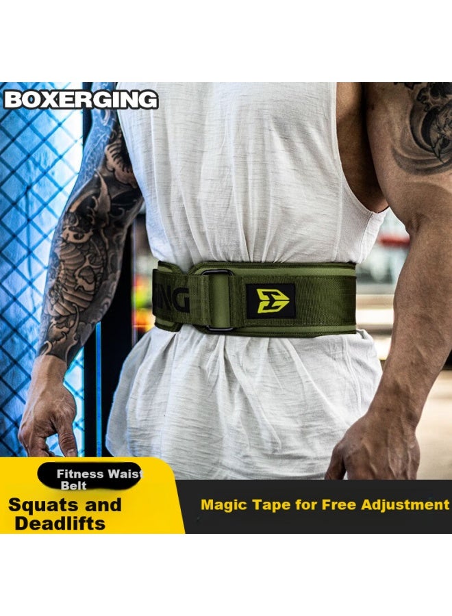 Gingpai Sport Fitness Waist Belt For Squats And Deadlifts, Professional Strength Training Equipment, Sports Protective Gear, Weightlifting Back Support For Men, Black And Yellow, Size L - Image 2