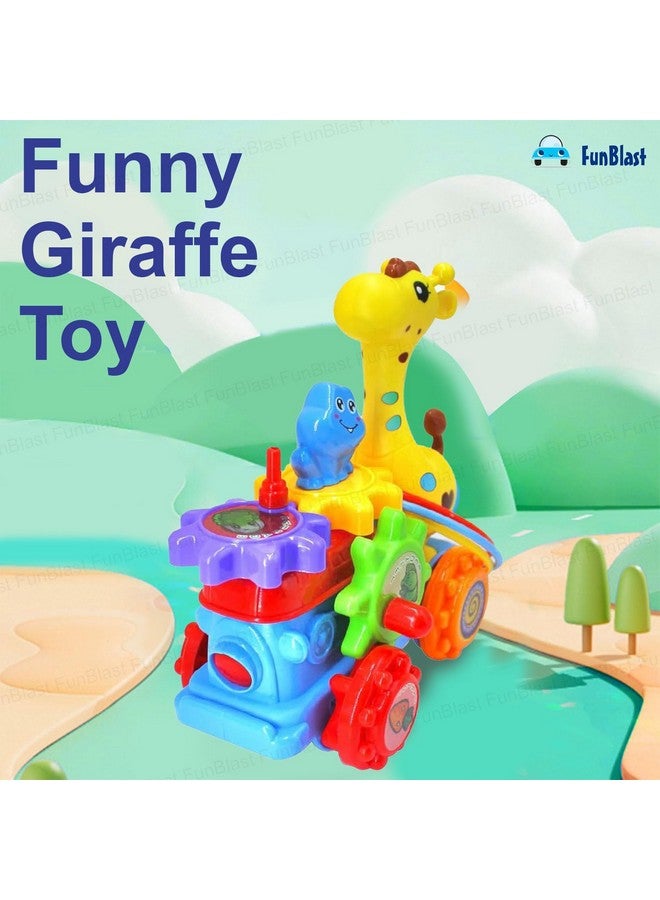FunBlast Funny Giraffe Toy for Kids - Musical Giraffe with 360 Degree Rotating Wheel, Bump and Go Giraffe Toy, Light and Sound Toys for 3+ Year Old Kids, Boys, Girls (Multicolor) - Image 4
