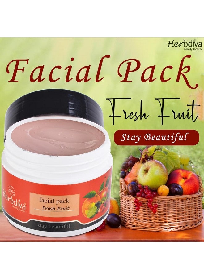 Herbdiva Fresh Fruit Face Pack 250g, Rejuvenating, and Refreshing, Boosts The Glow On The Face, Nourishing Power of Natural Fruits to Invigorate Your Skin, Suitable for All Skin Types - Image 2