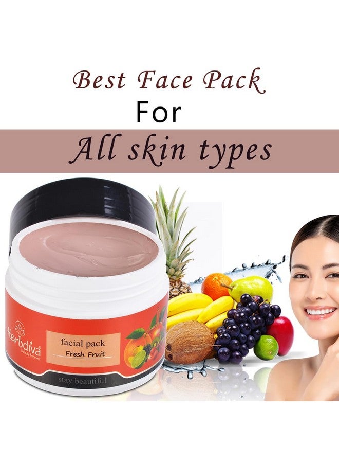 Herbdiva Fresh Fruit Face Pack 250g, Rejuvenating, and Refreshing, Boosts The Glow On The Face, Nourishing Power of Natural Fruits to Invigorate Your Skin, Suitable for All Skin Types - Image 3