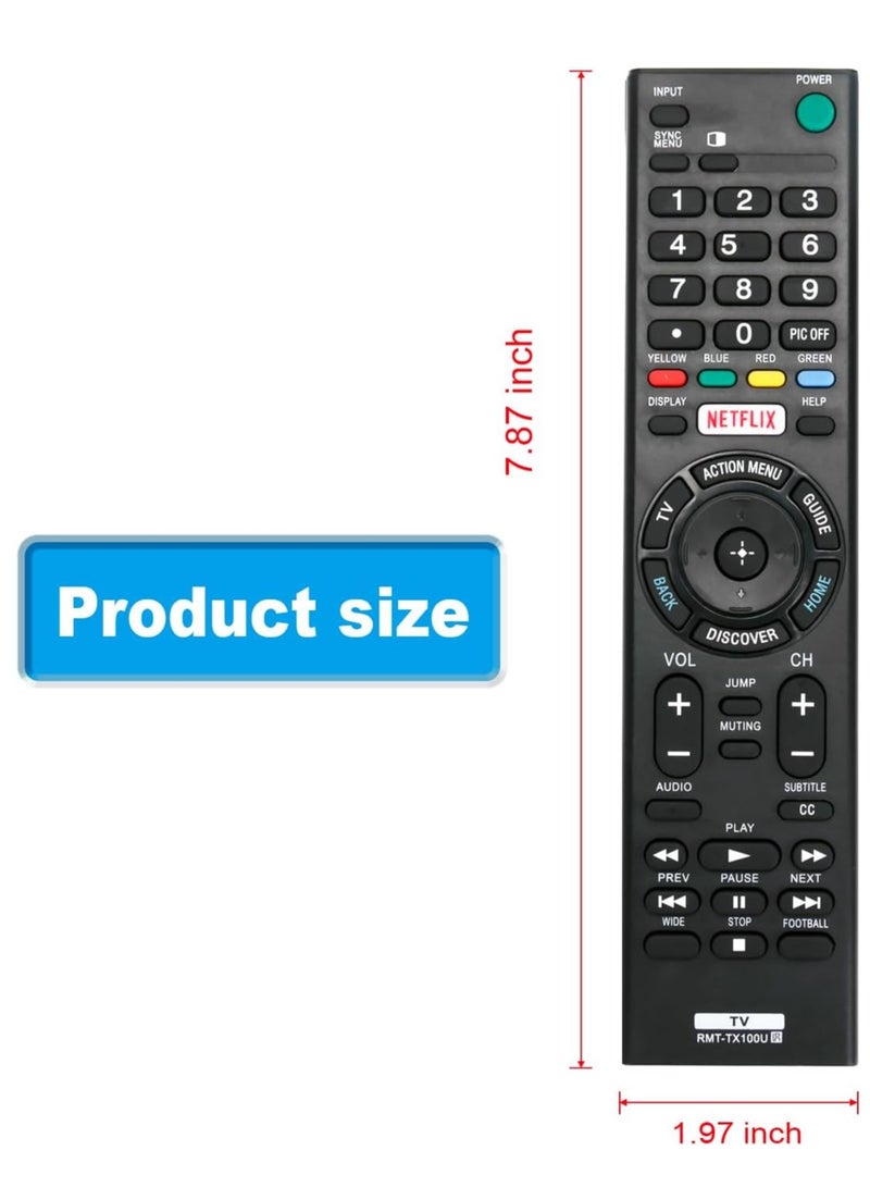 ELTRAZONE RMT-TX100U Replacement Remote Control Compatible with Sony Smart LED TV KDL-50W800C KDL-55W800C KDL-65W850C KDL-75W850C XBR-43X830C XBR-55X890C with battery - Image 3