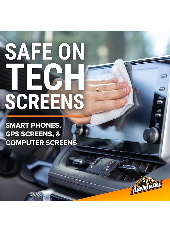 ARMOR ALL Car Glass Wipes, Auto Glass Cleaner For Film And Grime, 30 Count - Image 5