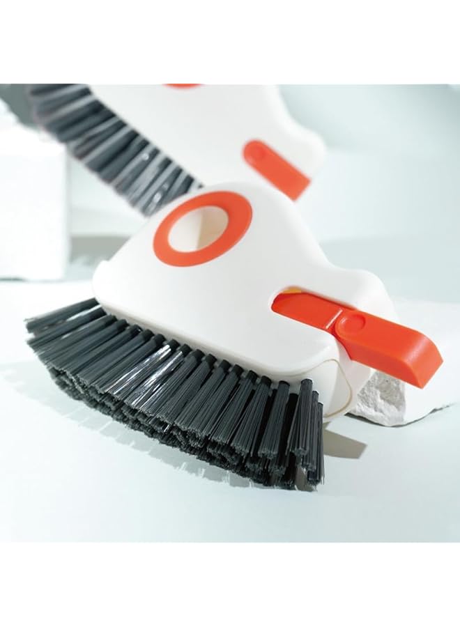 PROMASS 2 in 1 Groove Cleaning Brush Window Track Cleaning Tools, 2024 New Multifunction Hard Bristle Crevice Cleaning Brush with Hidden Scraper, Grout Cleaner Grip Brush for Sliding Door Track(Orange,2PCS) - Image 5