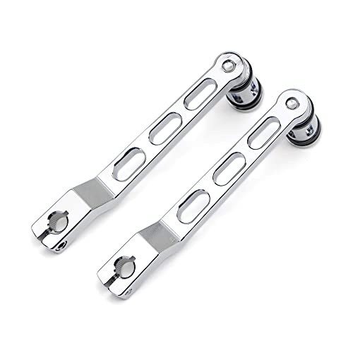Dreamseek Motorcycle Heel Toe Shifter Lever + Shift Peg for Harley FL Softail/Touring, Road King, Street Glide/Tri Glide Trikes (Chrome) - Image 3