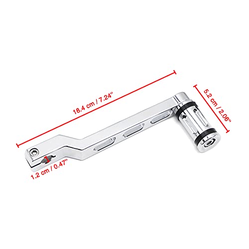 Dreamseek Motorcycle Heel Toe Shifter Lever + Shift Peg for Harley FL Softail/Touring, Road King, Street Glide/Tri Glide Trikes (Chrome) - Image 4