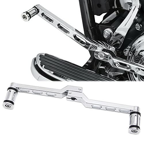Dreamseek Motorcycle Heel Toe Shifter Lever + Shift Peg for Harley FL Softail/Touring, Road King, Street Glide/Tri Glide Trikes (Chrome) - Image 1