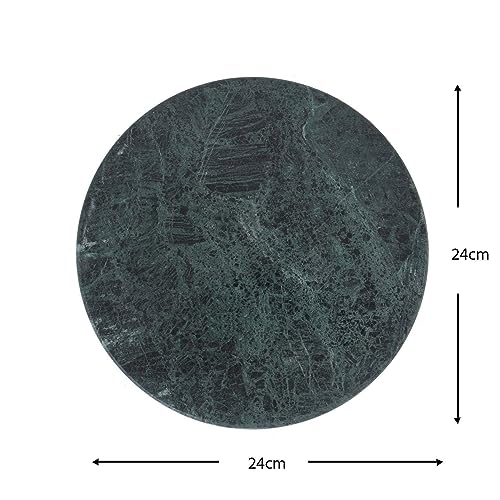 RJ kitchenware Store Green Marble chakla belan 10 Inch Marble Chakla with 12 Inch Belan for Home & Kitchen Roti Maker chakla belan Rolling pin Boards (Green Marble 10 inch) - Image 3