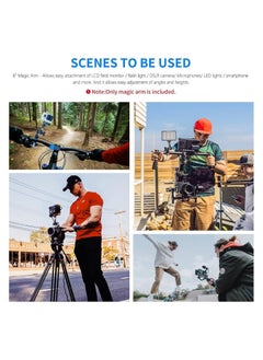 Neewer Neewer 5.9"/15cm Adjustable Articulating Friction Magic Arm with Dual 1/4" Threaded Ball Heads Compatible with SmallRig Cage, Flash/LED Light/Microphone/Monitor/Super Clamp, Max Load 4.4lb/2kg (ST15)  - Image 2