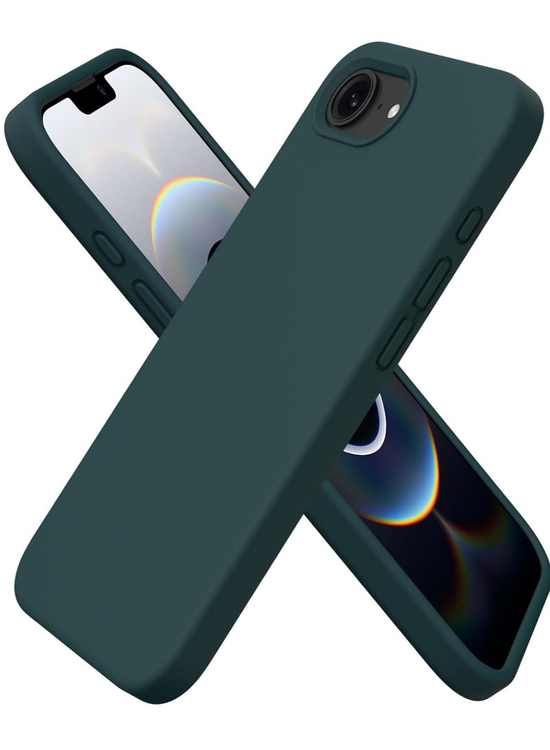 MIGOFAST iPhone 16e Case 6.1 2025 Liquid Silicone 3 Layers Full Covered Soft Gel Rubber Phone Case Shockproof Protective Cover with Anti Scratch Microfiber Lining Olive Green - Image 1