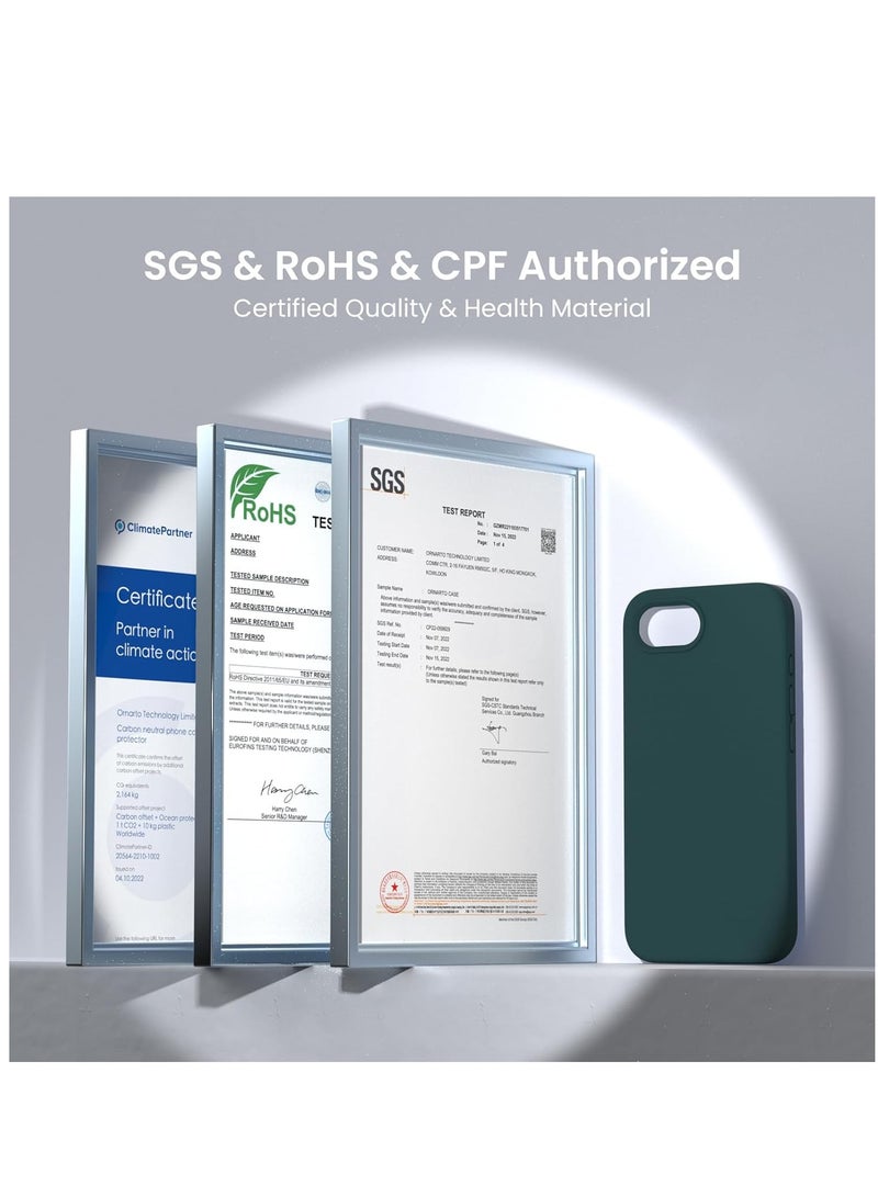 MIGOFAST iPhone 16e Case 6.1 2025 Liquid Silicone 3 Layers Full Covered Soft Gel Rubber Phone Case Shockproof Protective Cover with Anti Scratch Microfiber Lining Olive Green - Image 5