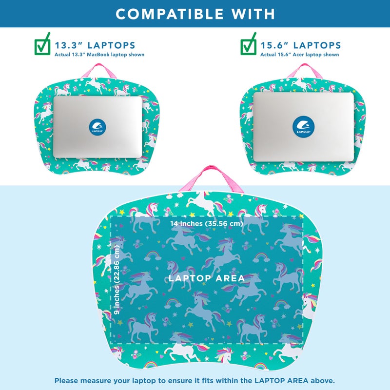 LAPGEAR MyStyle Portable Lap Desk with Cushion - Unicorn - Fits up to 15.6 Inch Laptops - Style No. 45357 - Image 3
