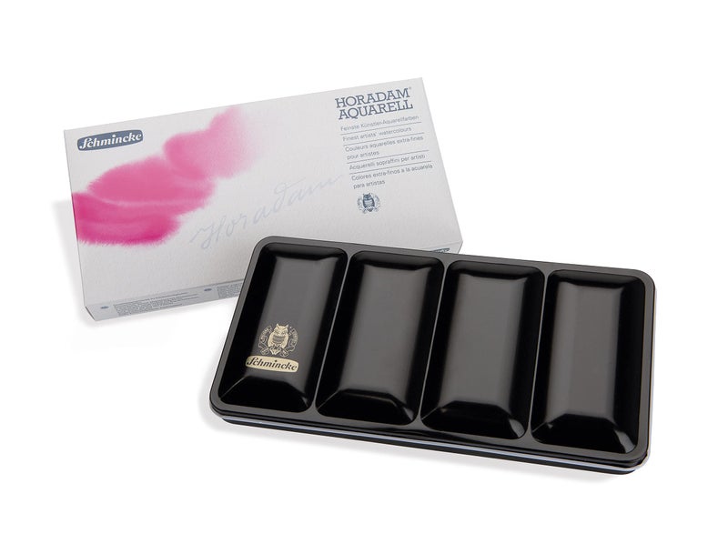 Schmincke - HORADAM® AQUARELL Color Box with 48 Finest Watercolors, 74448097, Black Metal Box, Painting Set, Premium Watercolors, 48 x 1/2 Pans - Image 2