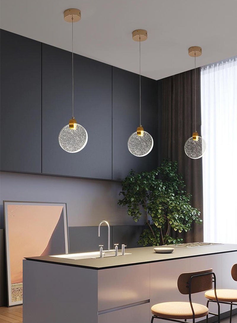 روعة مصباح معلق فاخر من الكريستال الشمالي | مصباح LED ثلاثي الألوان قابل للتعتيم | مصباح معلق صناعي عصري لإضاءة غرفة الطعام، مناسب لغرف النوم والممرات والقاعات والمطابخ وغرف المعيشة ومناطق المدخل. - Image 3