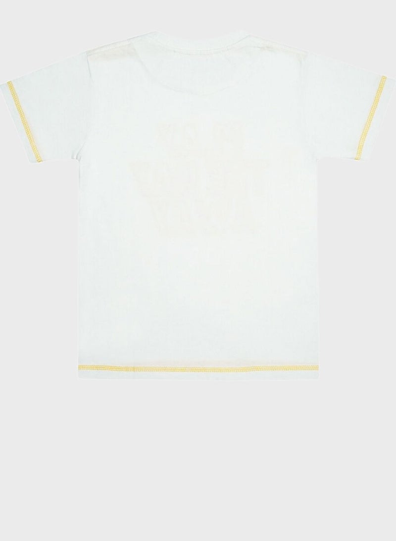 BOLD&KO Kids Text Print T-Shirt - Image 2