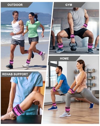 Fragraim Adjustable Ankle Weights 1-5 LBS Pair with Removable Weight for Jogging, Gymnastics, Aerobics, Physical Therapy, Resistance Training|Each 0.5-2.5 LBS, Total 5LBS, Purple - Image 5