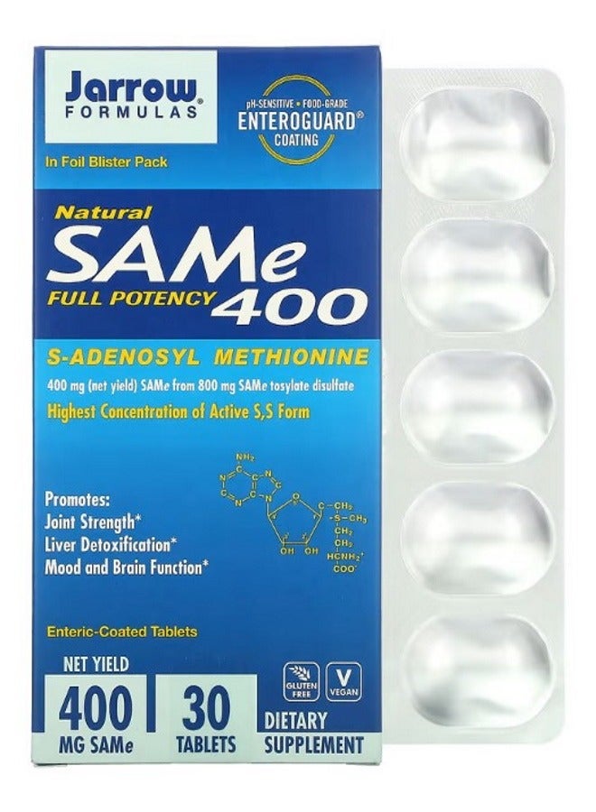 جارو فورملاز SAMe Disulfate Tosylate 400 mg 30 Enteric Coated Tablets - Image 1