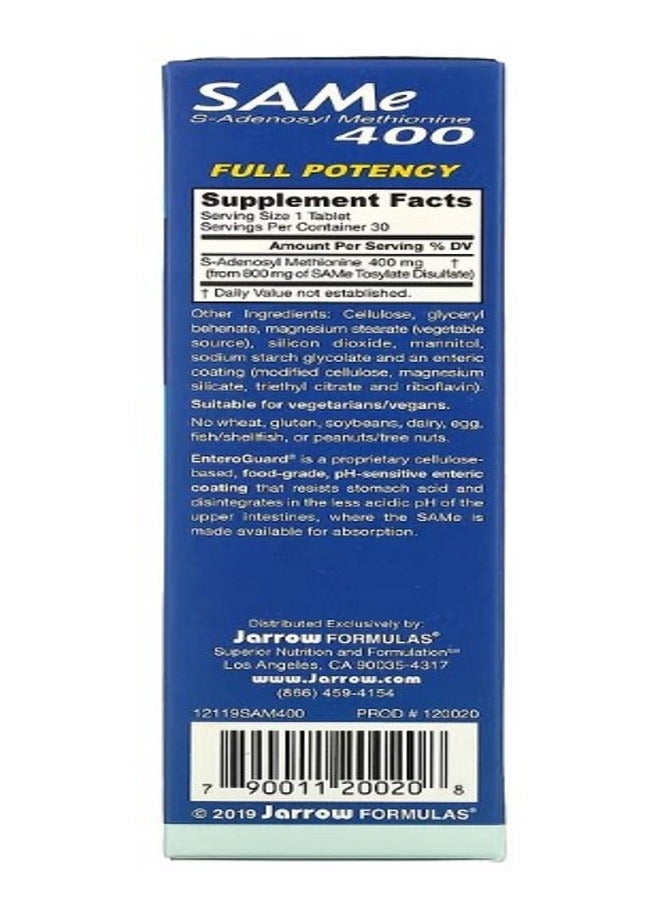 جارو فورملاز SAMe Disulfate Tosylate 400 mg 30 Enteric Coated Tablets - Image 2